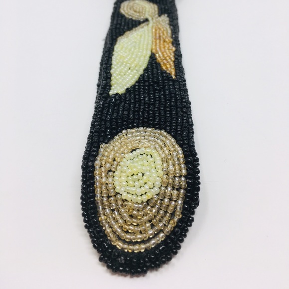 Vintage Hand Beaded Belt Glam Rhinestone Buckle - Picture 4 of 8